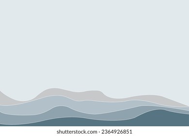 Resumen del vector de fondo. Diseñar el estilo japonés de la ola de línea de fondo azul. Impresión de diseño para ilustración, revista, portada, tarjeta, fondo, fondo de pantalla. Establecer 6