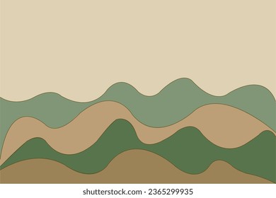 Abstract of background vector. Design japanese style of gold line wave of green background. Design print for illustration, magazine, cover, card, background, wallpaper. Set 2