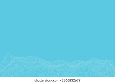 Abstract of background vector. Design japanese style of line wave white on blue background. Design print for illustration, magazine, cover, card, background, wallpaper. Set 17