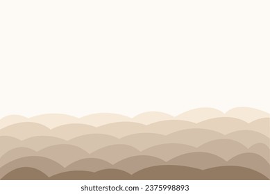 Abstract of background vector. Design japanese style of line wave brown on white background. Design print for illustration, magazine, cover, card, background, wallpaper, textile. Set 4
