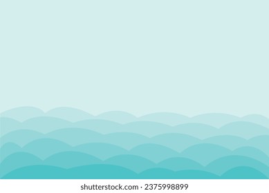 Resumen del vector de fondo. Diseñar el estilo japonés de la onda de línea azul sobre fondo azul claro. Diseño impreso para ilustración, revista, portada, tarjeta, fondo, papel pintado, textil. Establecer 3
