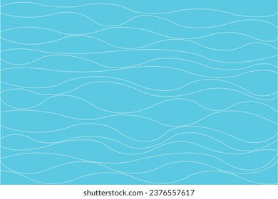 Abstract of background vector. Design japanese style of line wave white on blue background. Design print for illustration, magazine, cover, card, background, wallpaper. Set 8