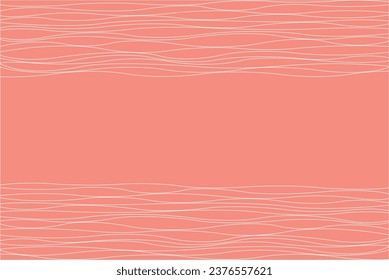 Abstract of background vector. Design japanese style of line wave white on pink background. Design print for illustration, magazine, cover, card, background, wallpaper. Set 11