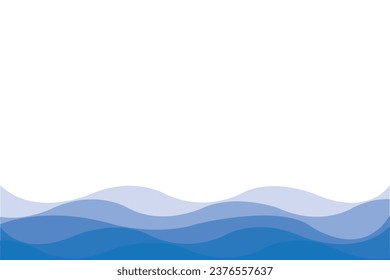 Abstract of background vector. Design japanese style of line wave blue on white background. Design print for illustration, magazine, cover, card, background, wallpaper. Set 5