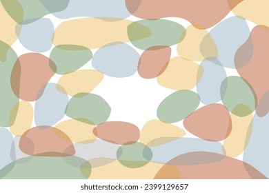 Abstract of background vector. Design kids cartoon of pebbles  colors on white background. Design print for illustration, presentation, task, magazine, cover, card, background, wallpaper. Set 7