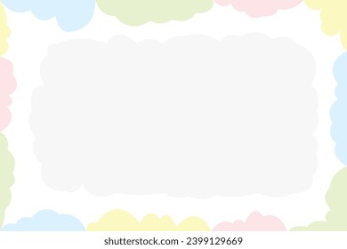 Resumen del vector de fondo. Dibujar a niños de colores nubes sobre fondo blanco. Impresión de diseño para ilustración, presentación, tarea, revista, portada, tarjeta, fondo, fondo. Establecer 4