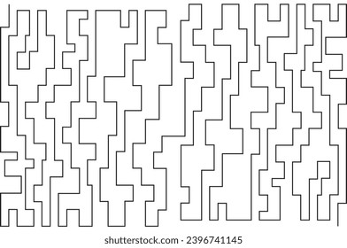 Abstract of background vector. Design labyrinth of line black on white background. Design print for illustration, textile, puzzle, magazine, cover, card, background, wallpaper. Set 20
