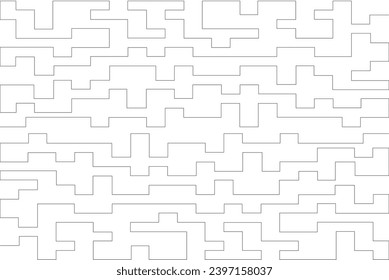 Abstract of background vector. Design labyrinth of line black on white background. Design print for illustration, textile, puzzle, magazine, cover, card, background, wallpaper. Set 32