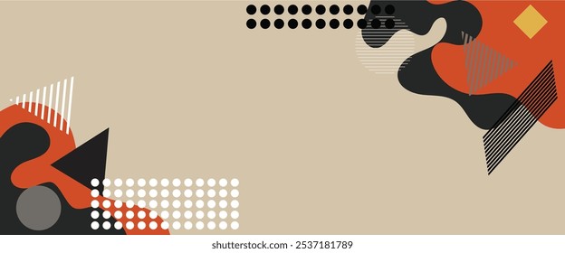 Abstract background vector design. Line and shape abstract background, suit for banner, backdrop, invitation, voucher, billboard, and others