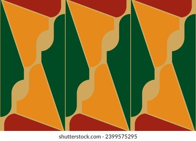 Abstract of background vector. Design modern of random shape colorful on yellow background. Design print for illustration, textile, kids, magazine, cover, card, background, wallpaper. Set 15