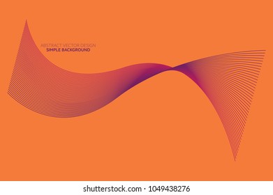 Abstract Background Vector Design, Plain Background Design, Writing Area, Purple and Orange
