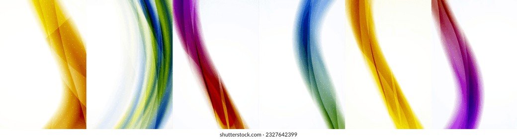 Abstract background vector design set. Mesmerizing Abstract Backgrounds - Dynamic Waves. Vibrant colors, graceful movements, and abstract art combine for an energetic, introspective experience