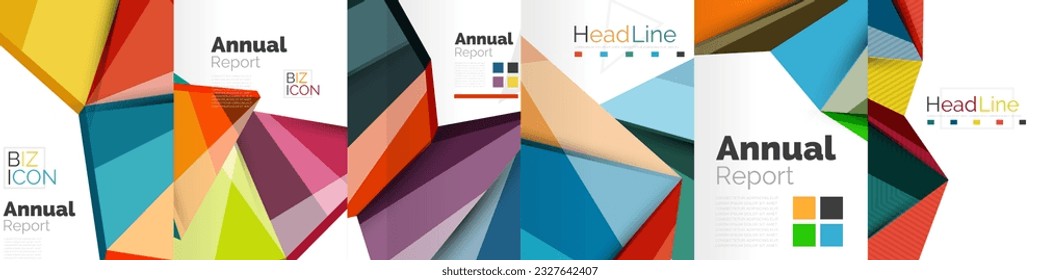 Abstract background vector design set. Striking Abstract Collection - Triangle Low Poly Backgrounds. Captivating designs merge abstract art with precise geometric triangles for a visual experience