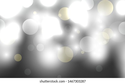 Abstract background vector design with white silver bokeh concept. Soft gradient color texture with blur and light effect
