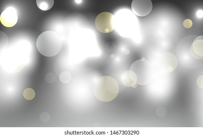 Abstract background vector design with white silver bokeh concept. Soft gradient color texture with blur and light effect