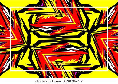 abstract background vector design, wrap car with unique line pattern and bright colors