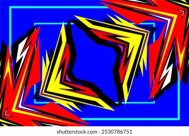 abstract background vector design, wrap car with unique line pattern and bright colors