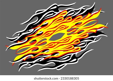abstract background vector design with yellow.red flame-like pattern. and black