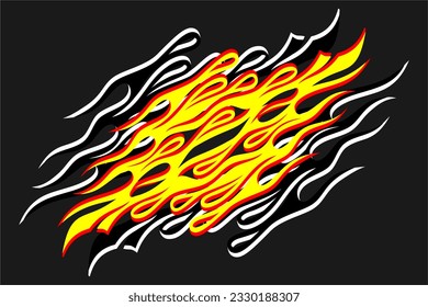 abstract background vector design with yellow.red flame-like pattern. and black