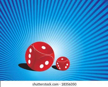 abstract background with vector dice, illustration