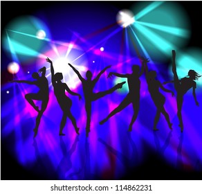abstract background vector drawing (rhythmic dance in the spotlight)