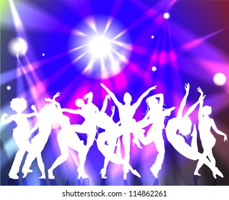 abstract background vector drawing (rhythmic dance in the spotlight)