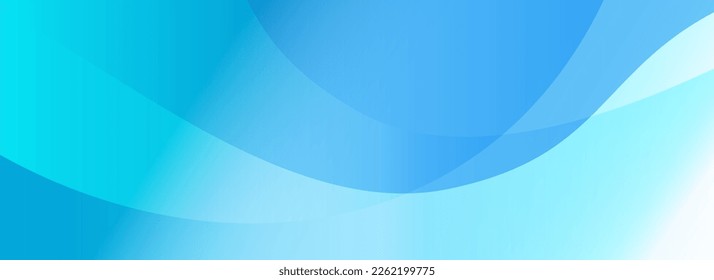 Abstract background vector drawn with sky blue and light blue curved gradient. for headers and banners.