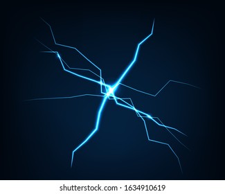 Abstract background vector electric light. Spark flash effect. Bright curved line. Neon glowing curves.