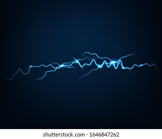 Abstract background vector electric light. Spark flash effect. Bright curved line. Neon glowing curves.