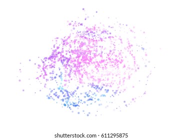 Abstract background vector element. Semi-random composition of color round dots. Blue and violet colors.