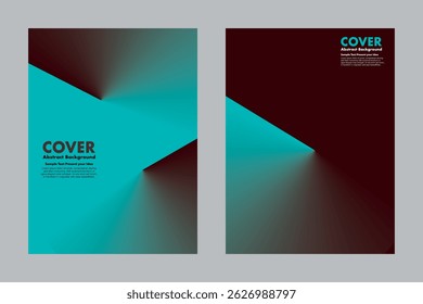 Abstract background vector featuring smooth mint chocolate gradient transitions and volumetric shadow effects. Creates a sense of depth and dimension. For cover, modern design projects.