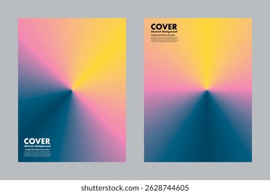 Vetor de plano de fundo abstrato com transições de gradiente de cores suaves e efeitos de sombra volumétrica. Cria um senso de profundidade e dimensão. Para a capa, projetos de design moderno, cartaz.
