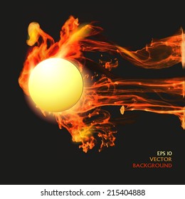 Abstract background with vector fire