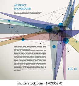 Abstract background, vector geometric technology style color illustration.