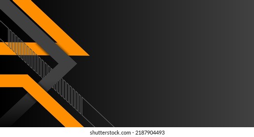 Abstract background vector geometry modern orange and black copy space area for banner,wallpaper and web desing