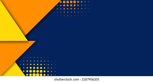 Abstract background vector geometry orange blue copy space area for banner, wallpaper and web design