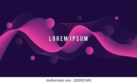 Abstract background vector, gradient  wavy background violet, abstract illustration for website