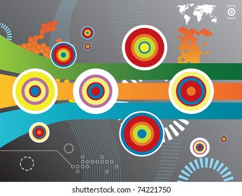 abstract background vector graphics created with technology
