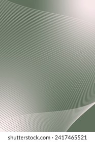 Abstract background vector green with dynamic waves for business design. Futuristic technology backdrop with network wavy lines. Premium template with stripes and gradient mesh for banner or poster.