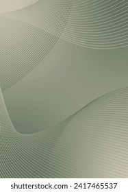 Abstract background vector green with dynamic waves for business design. Futuristic technology backdrop with network wavy lines. Premium template with stripes and gradient mesh for banner or poster.