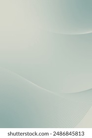 Abstract background vector green with dynamic waves for business design. Futuristic technology backdrop with network wavy lines. Premium template with stripes and gradient mesh for banner or poster.