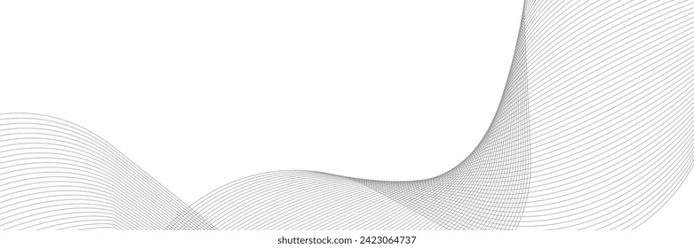 Abstract background vector grey with dynamic waves for business design. Futuristic technology backdrop with network wavy lines. Premium template with stripes and gradient mesh for banner or poster.