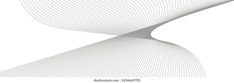 Abstract background vector grey with dynamic waves for business design. Futuristic technology backdrop with network wavy lines. Premium template with stripes and gradient mesh for banner or poster.