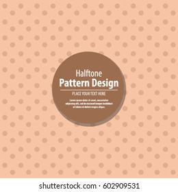 Abstract Background Vector Halftone Brown Circle