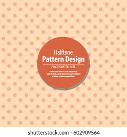 Abstract Background Vector Halftone Orange Circle
