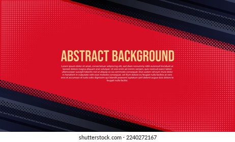 Abstract background vector with halftone pattern, template design banner with sporty shapes and copy space text