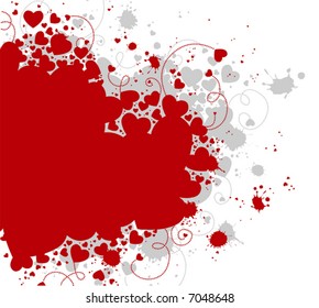 Abstract Valentine’s background, vector illustration