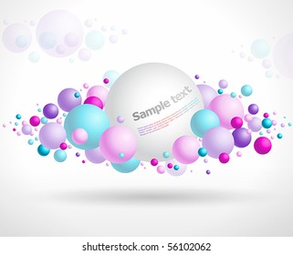 Abstrakter Hintergrund, Vektorgrafik mit Kugeln.