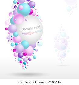 Abstract background, vector illustration with balls.
