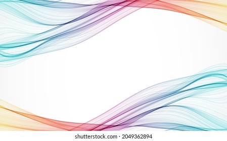 Abstract background. Vector. Illustration of a color wave.